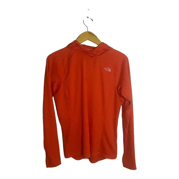 The North Face Women’s Orange Pullover Athletic Hoodie Size Medium - Picture 1 of 8